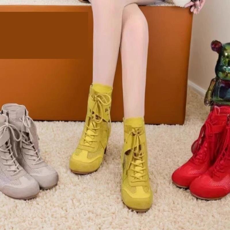 夏天配裙子的靴子女士夏款靴子迷人高跟鞋2025凉绝美靴高帮马厂家