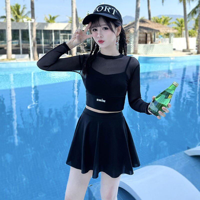 泳衣女防晒成人保守女士水上乐园游泳衣高级感遮肚子显瘦女式厂家