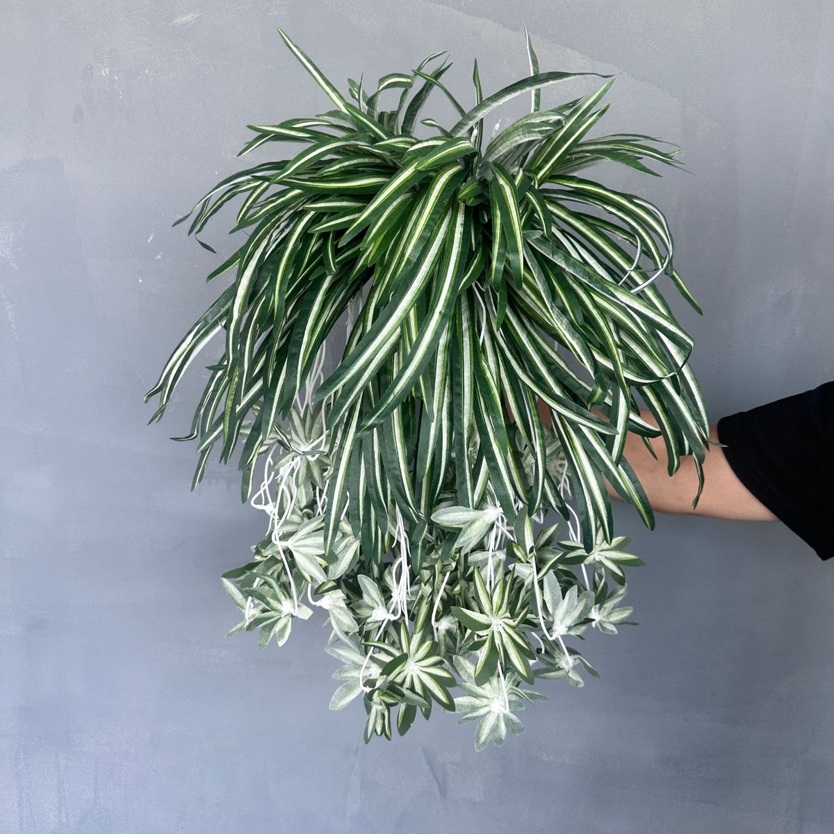 假花垂吊金吊兰壁挂植物藤蔓装饰塑料花藤绿植吊篮盆栽藤条悬挂