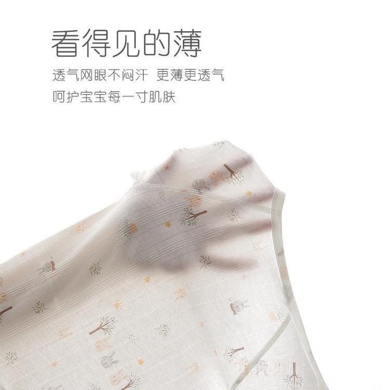 宝宝连体衣夏季长袖哈衣儿无骨产房和尚服蝴蝶衣薄空调服厂家