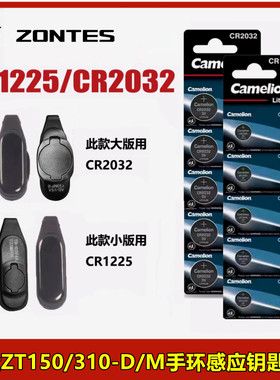 升仕踏板ZT150/310-D/M手环感应遥控电池钥匙纽扣电池CR1225/2032