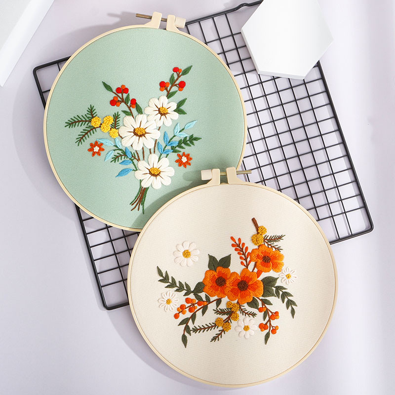 7K1手工刺绣diy自绣苏绣材料包古风团扇初学者绣花戳戳乐绣品绣花