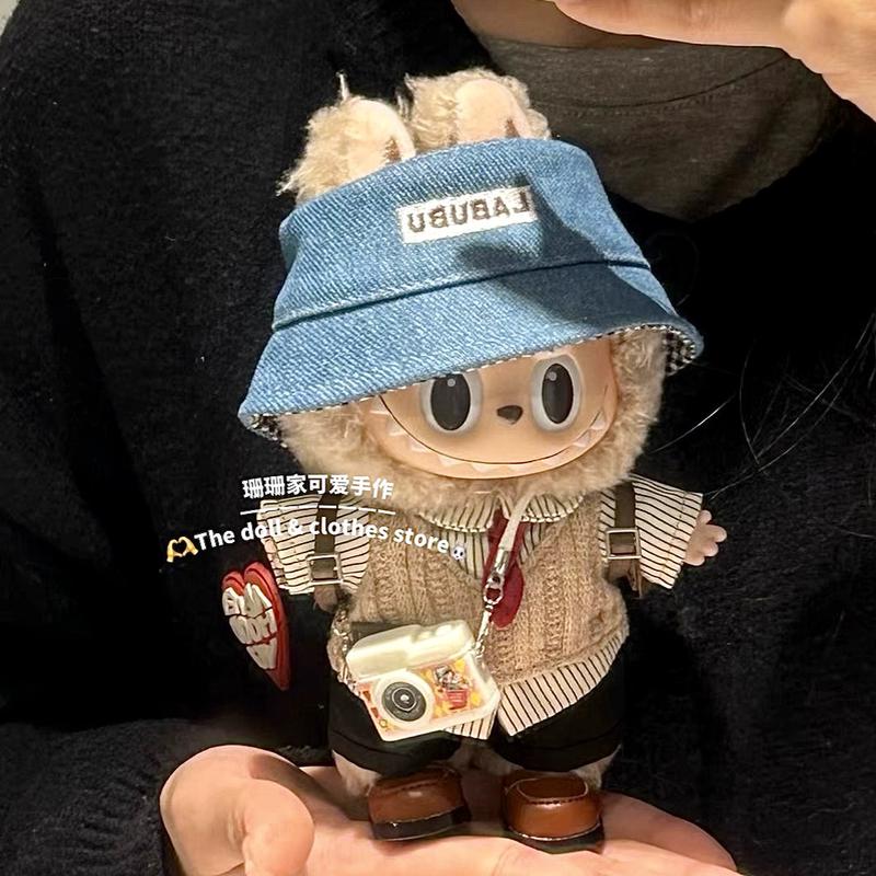 珊珊手作拉布布娃衣一代二代Labubu搪胶盲盒17cm挂件可爱娃衣替换