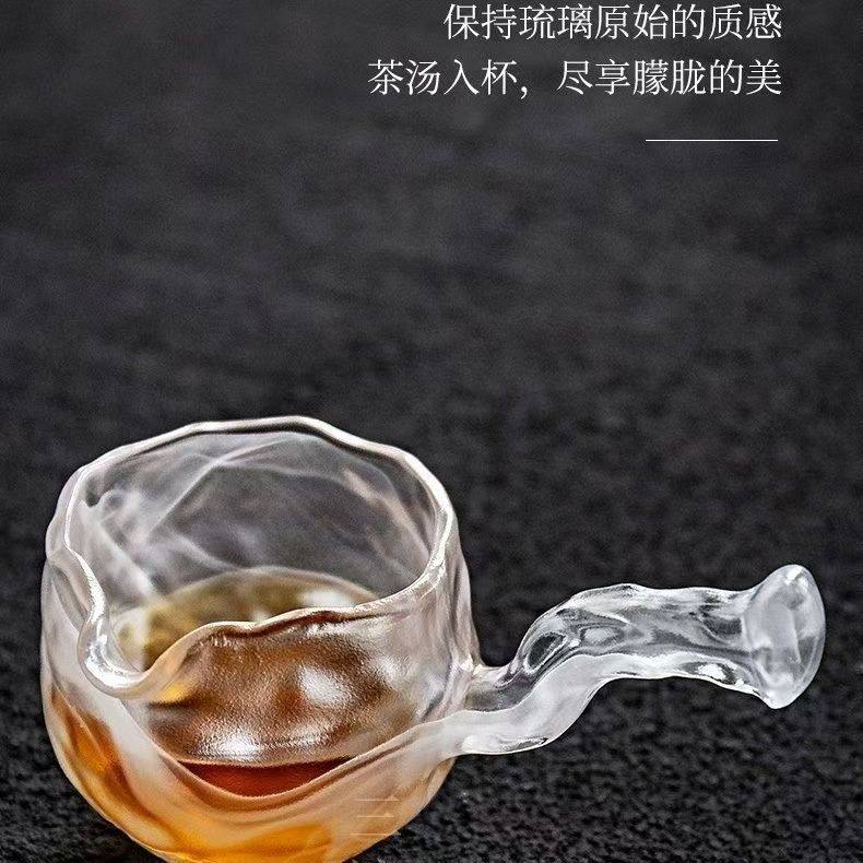 东海原矿水晶公道杯侧把公杯加厚耐热水晶玻璃公杯日式高档茶具,餐饮具,公道杯,淘宝优惠券,粉丝福利购,淘宝优惠卷
