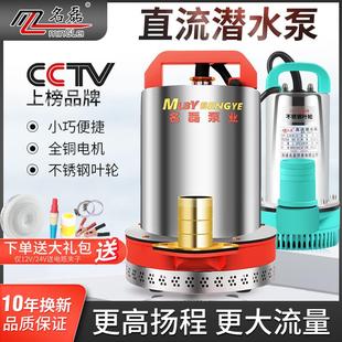 直流潜水泵12V24V48V60V电瓶车电动车水泵小型灌溉农用家用抽水机