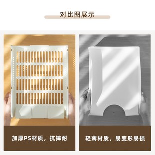 加厚两层文件架办公桌面资料置物架G文件收纳盘三层塑料办公用品