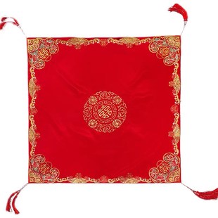 结婚新娘红盖头新款婚礼蒙头红中式秀禾服高档喜.帕加大纱巾