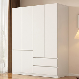 分段衣柜家用卧室小户型免拉手出租房用新款奶油风可定制大衣橱柜
