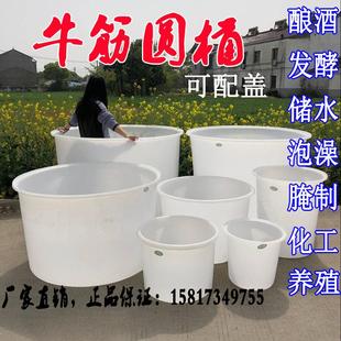 牛筋塑料圆桶加厚食品级PE熟胶家用大储水桶可配盖腌菜发酵酿酒桶