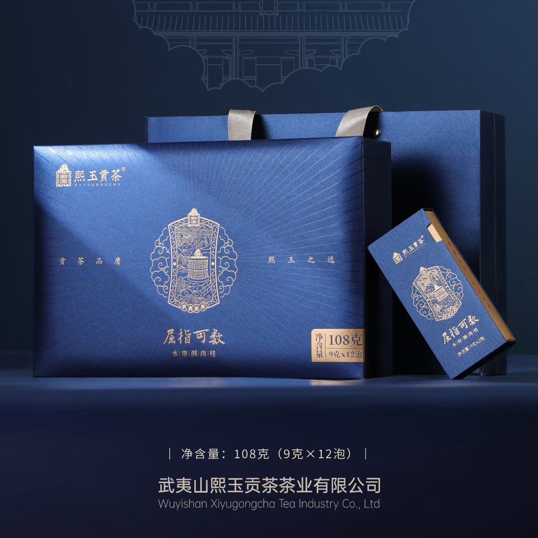 正岩肉桂武夷岩茶大红袍特级礼盒装送礼水帘洞肉桂108克