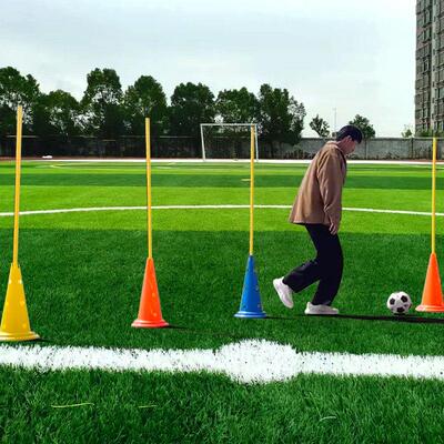 中考育体足球道绕杆标志杆中考篮球训练绕杆障物具标碍志桶新2616