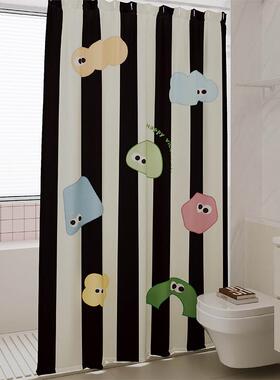 多巴胺遮浴室浴帘防防霉套水装免打孔澡淋浴房化妆室洗挡QIS布隔