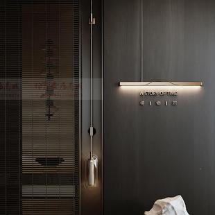 一字长条酒店门牌灯射logo壁灯民照餐32389饮包照字灯古铜厢色宿