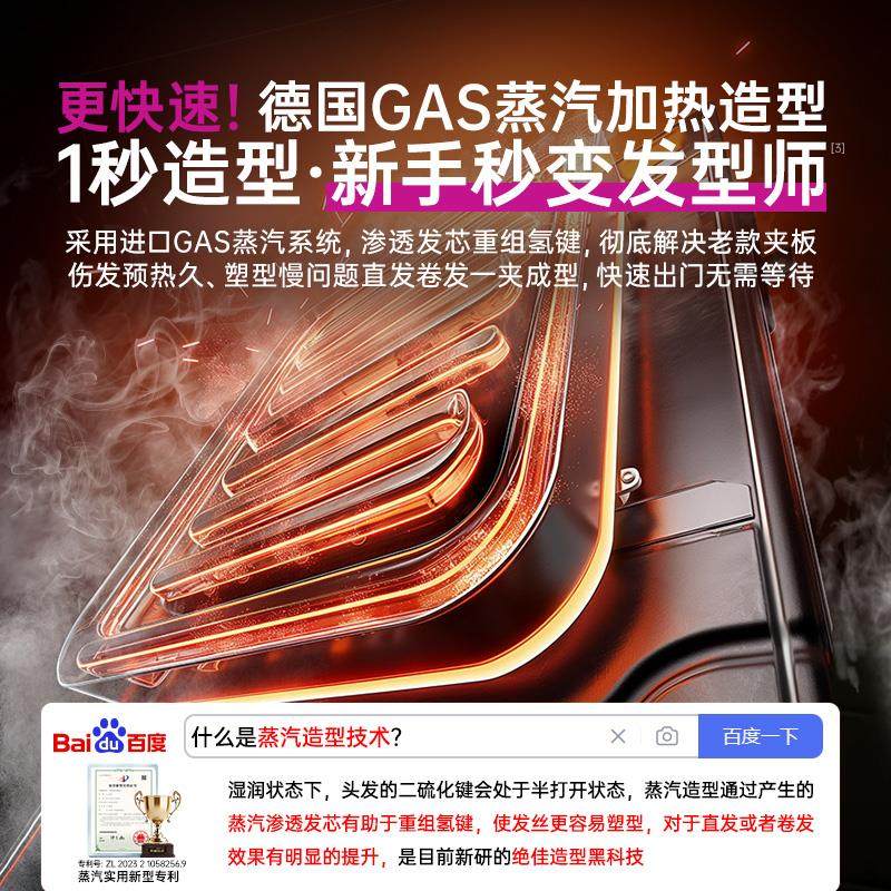 【德国梳器】卷发棒直发自动板神夹持久定型不伤LS-90F-Y发负离子