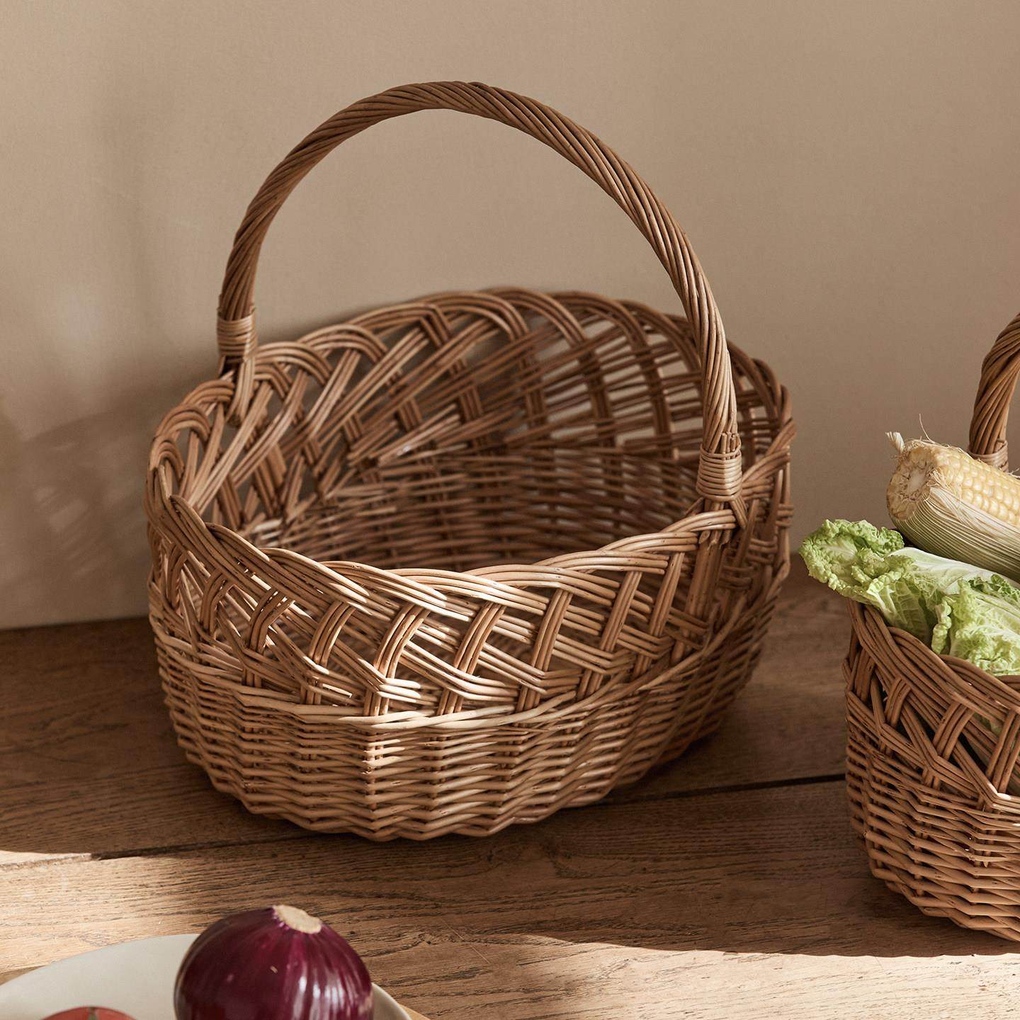 蛋藤编柳餐编编织野篮手提花篮水果采摘竹XBS篮子竹篮编鸡竹筐收,收纳整理,其他收纳篮,淘宝优惠券,粉丝福利购,淘宝优惠卷