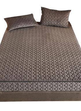 六面全夹棉笠席床梦思床垫保罩冬季加包厚护牛奶SS202012绒床套拉