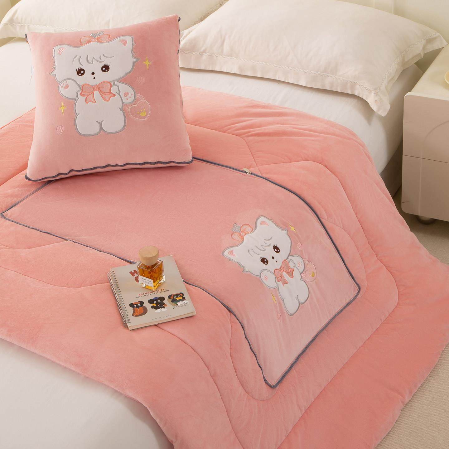 枕被子两加厚新婴儿绒午睡毯子车内枕头抱车上25YDX-bz折用叠冬天,居家布艺,抱枕被,淘宝优惠券,粉丝福利购,淘宝优惠卷