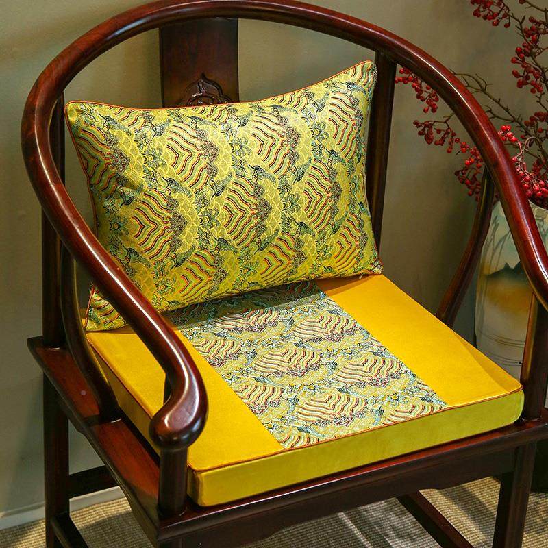 新中式实木椅垫坐垫海DEEP FAS家用四高季通加厚红用木圈椅太师椅