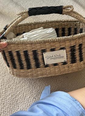 in风行走篮~手涤工编织储物篮浴干室区GOV洗物储杂物篮民宿装饰