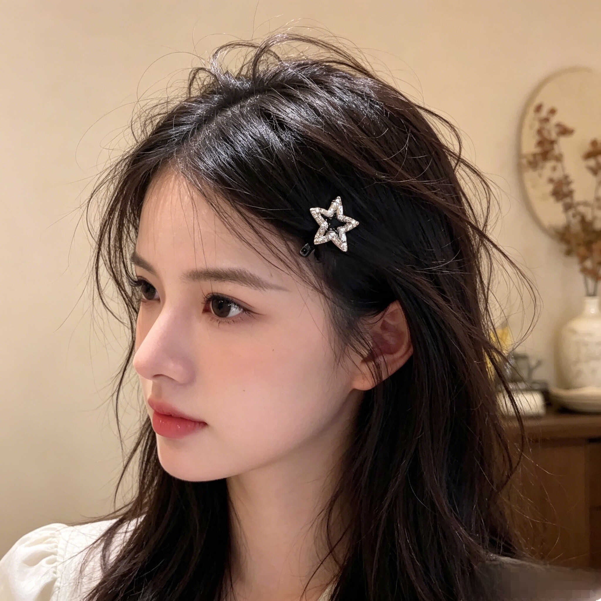 迷你锆石星星ins风刘海鸭嘴夹图片