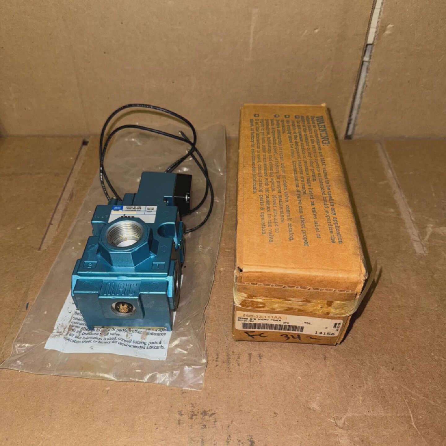 MAC56C33111AAPNEUMATICSOLENOID气门120伏全新带盒优惠