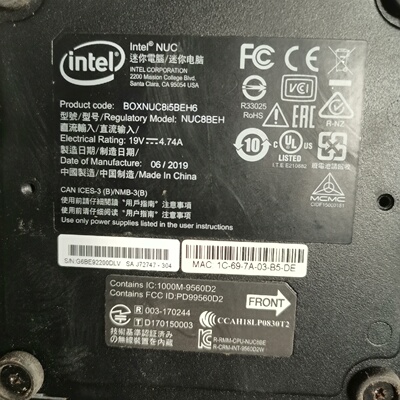 微型工业计算机NUC6i5SYKNUC8i5BEH6议价