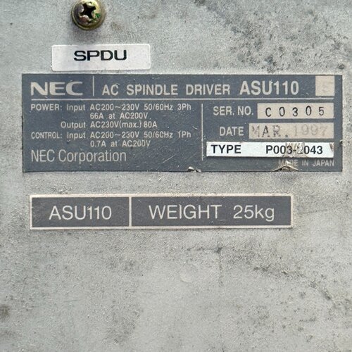 议价NEC 主轴驱动器 ASU110现货 P003-2043 原