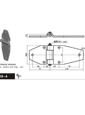 铰链CL2384不锈钢铰链门窗五金配件不锈钢门合页加厚轴承合页