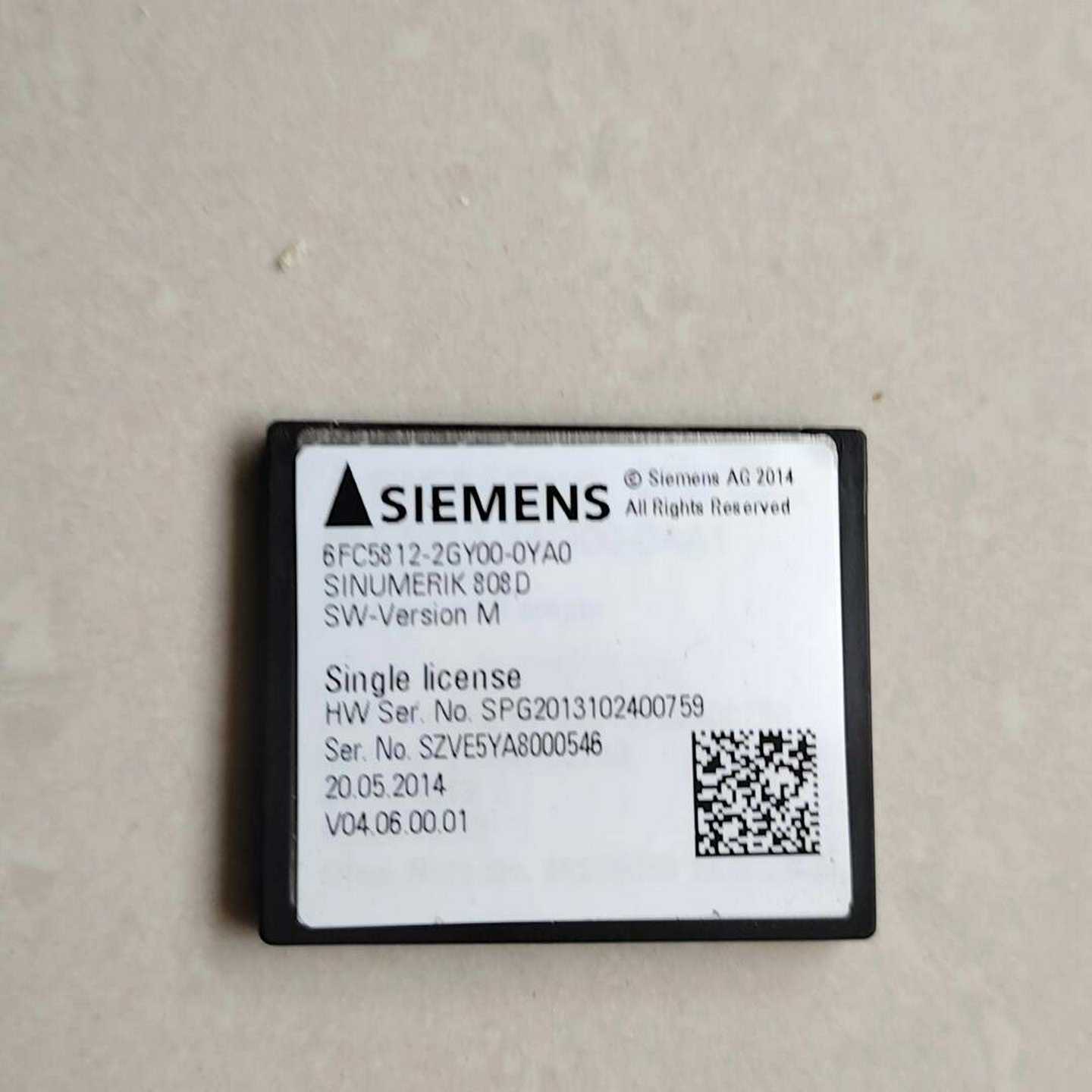 询价西门子808D授权卡6FC5812-2GY00-0YA0铣床