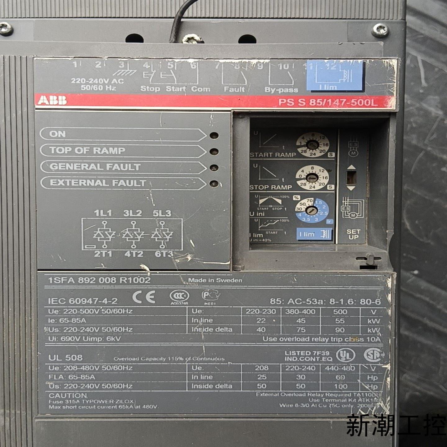 ABB软启动PS S 85147-500L 5595kw议价商品
