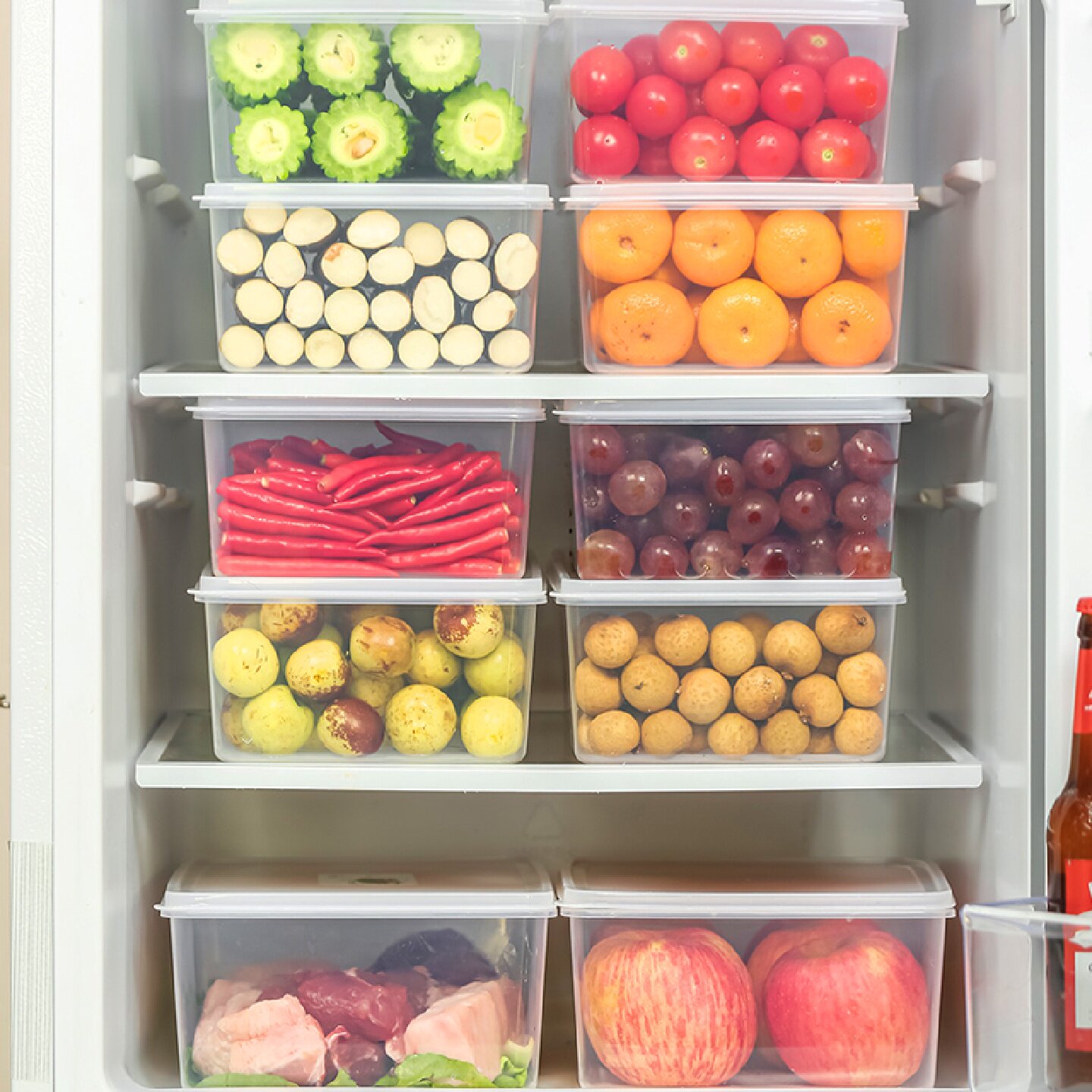 冰箱收纳盒食品级保鲜盒密封储物盒透明冷冻专用肉类厨房整理神器