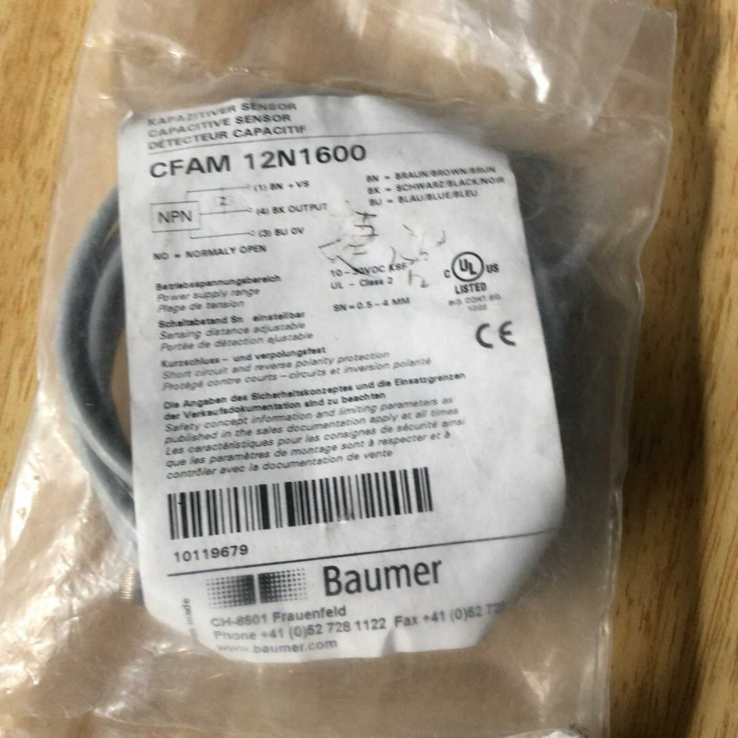询价Baumer堡盟CFAK12N1600电容式接近传感器，库