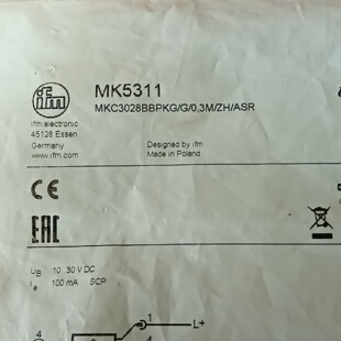 易福门IFM接近开关MK5311MKC3028BBPKG 询
