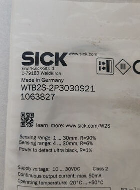 SICKWTB2S2P3030S21全新原装正品议价