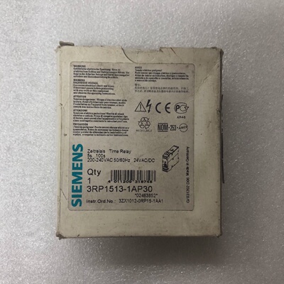议价西门子时间继电器3RP15131AP30全新原装正品适用