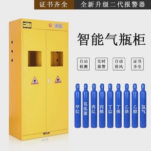 气瓶柜工业防爆柜实验室单瓶双瓶储存柜甲烷乙炔危险气体储存柜