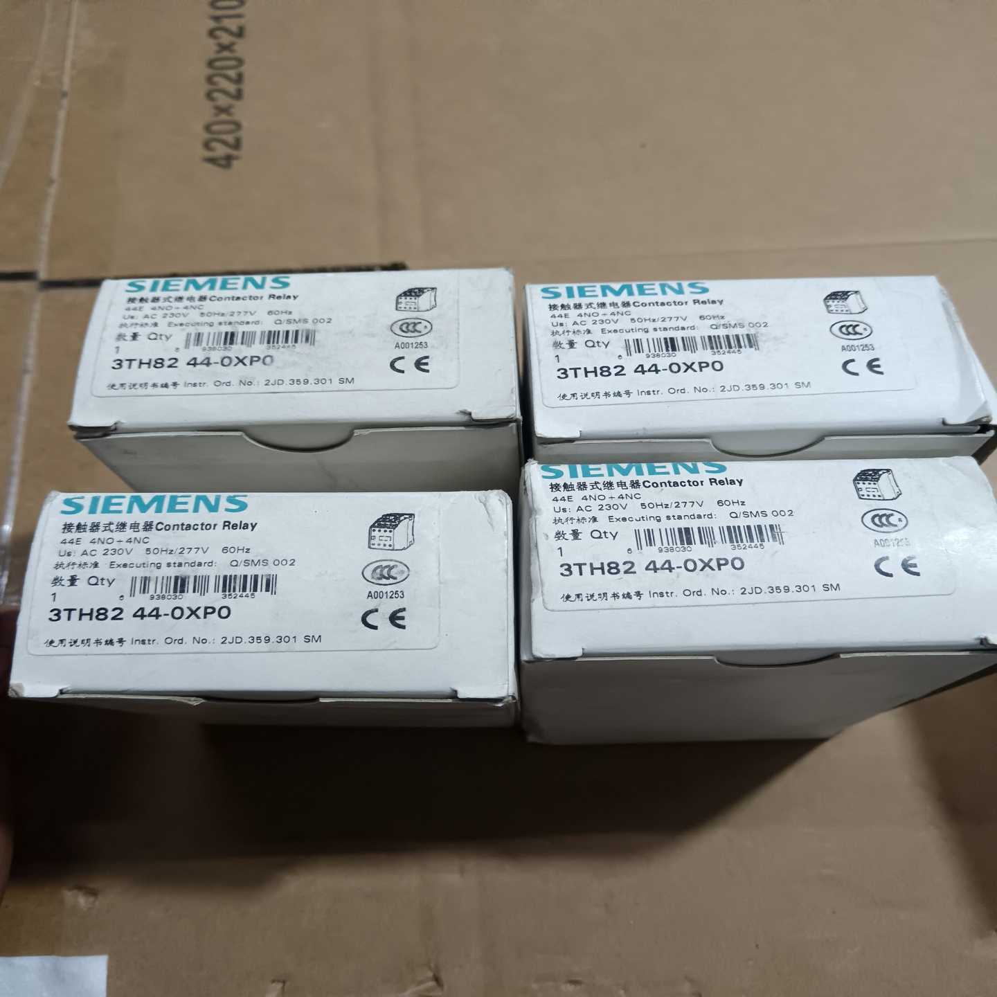 3TH8244-0XP0接触式继电器，带包装4个询价