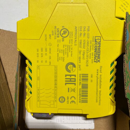 菲尼克斯安全继电器型号PSR-SCP-24DC/CE3/3X-议价