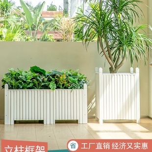 门店长方形大号高级感种植槽 防腐木花箱户外庭院高端北欧简约服装