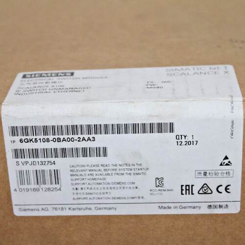 SIEMENS 6GK51080BA002AA3 SCALANCE X108 conmutador IE no admi