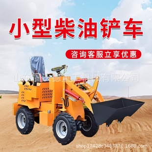 载机四驱家用推土机工程单缸养殖小型铲车电动装 小铲车柴油装 载机