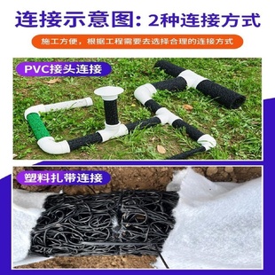 盲管排水管塑料盲沟硬式透水管牙山网形滤水管硬质渗水管曲纹网状