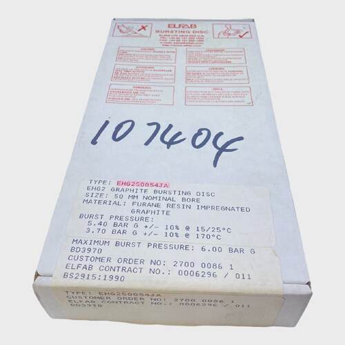 Elfab EHG250G54JA Grafito Berstscheibe para Industria Uso 50
