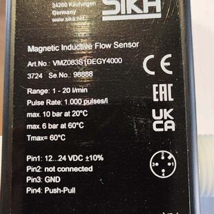 议价SIKA流量计VMZ083S1DEGY4000全新现货