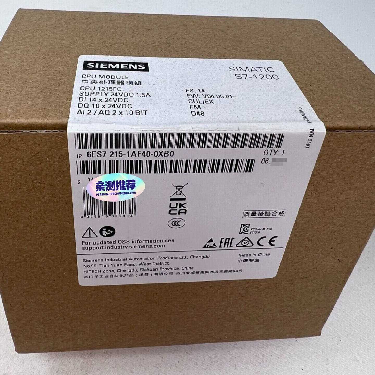 询价-6ES7215-1AF40-0XB06ES7215-1