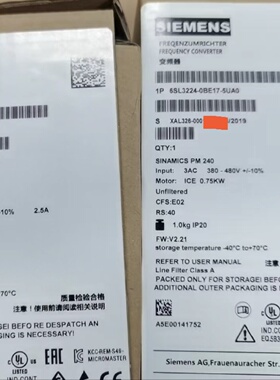 6SL32240BE175UA0西门子G120功率拍前询价