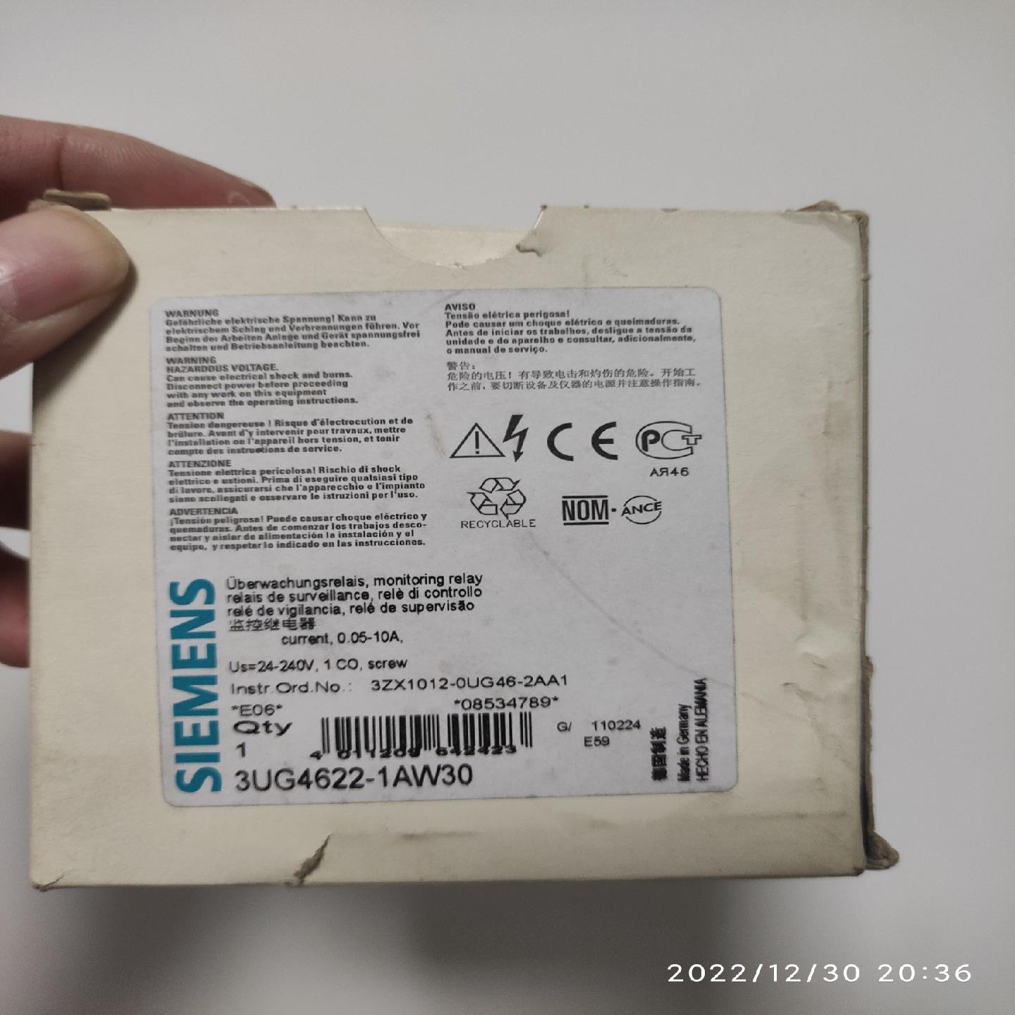 继电器3UG4622-1AW30。【博航商行】