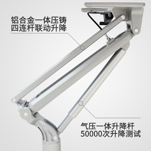 批发站立气动自动升降桌电脑办公懒人床边调节移动书桌培训书台学