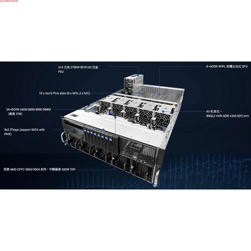 ESC8000AE13DR服务器支持2个amd4代或5代cpu8个显卡全新原厂