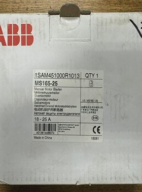 ABB1SAM451000R1013MS165-25MANUALMOTORSTARTER18-25A**N